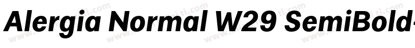 Alergia Normal W29 SemiBold字体转换